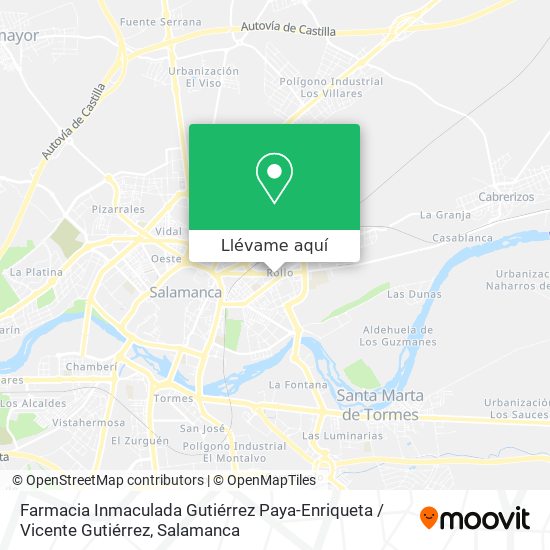 Mapa Farmacia Inmaculada Gutiérrez Paya-Enriqueta / Vicente Gutiérrez