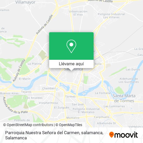 Mapa Parroquia Nuestra Señora del Carmen, salamanca