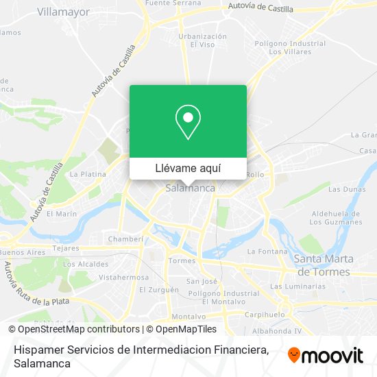 Mapa Hispamer Servicios de Intermediacion Financiera