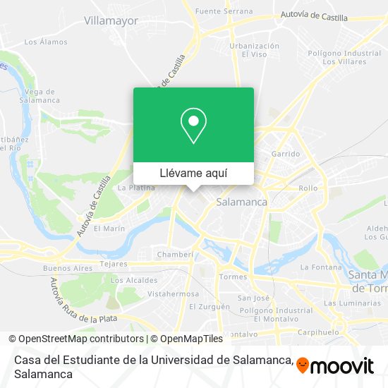 Mapa Casa del Estudiante de la Universidad de Salamanca