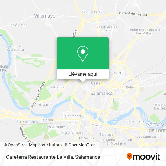 Mapa Cafeteria Restaurante La Villa