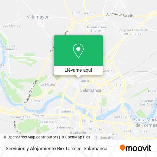 Mapa Servicios y Alojamiento Río Tormes