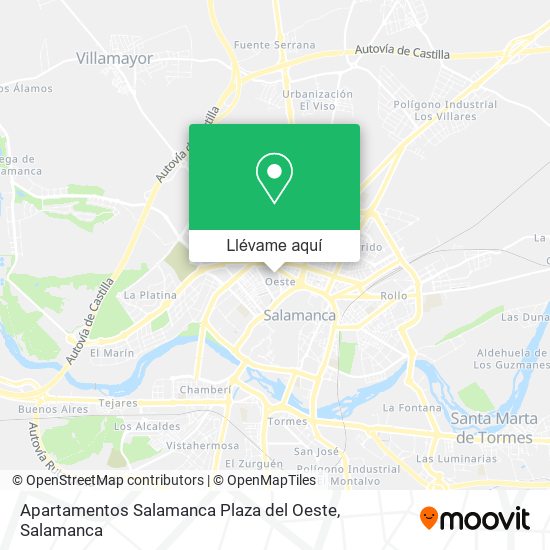Mapa Apartamentos Salamanca Plaza del Oeste