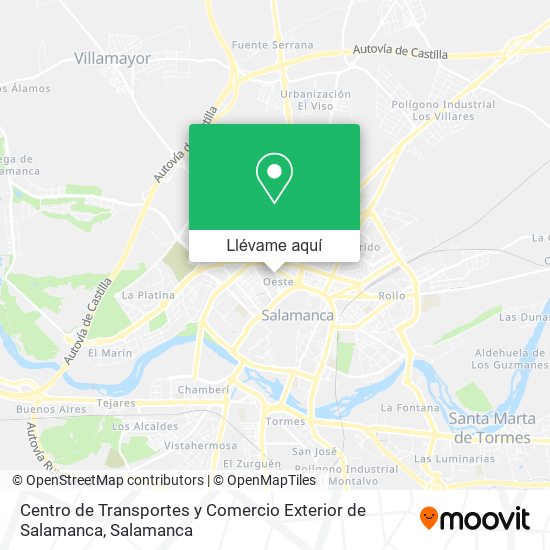 Mapa Centro de Transportes y Comercio Exterior de Salamanca