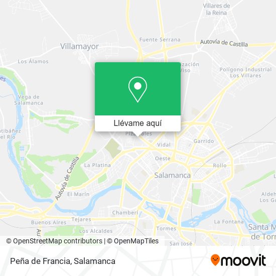 Mapa Peña de Francia