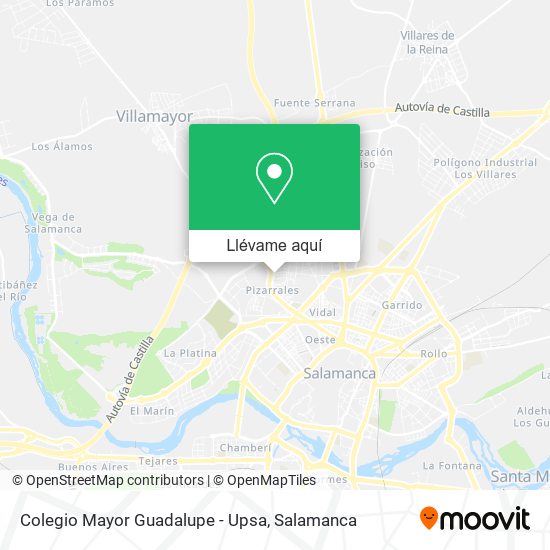 Mapa Colegio Mayor Guadalupe - Upsa