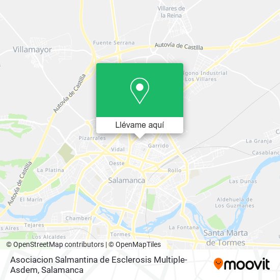 Mapa Asociacion Salmantina de Esclerosis Multiple-Asdem