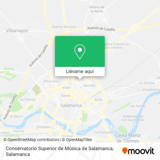 Mapa Conservatorio Superior de Música de Salamanca