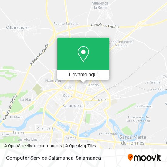 Mapa Computer Service Salamanca