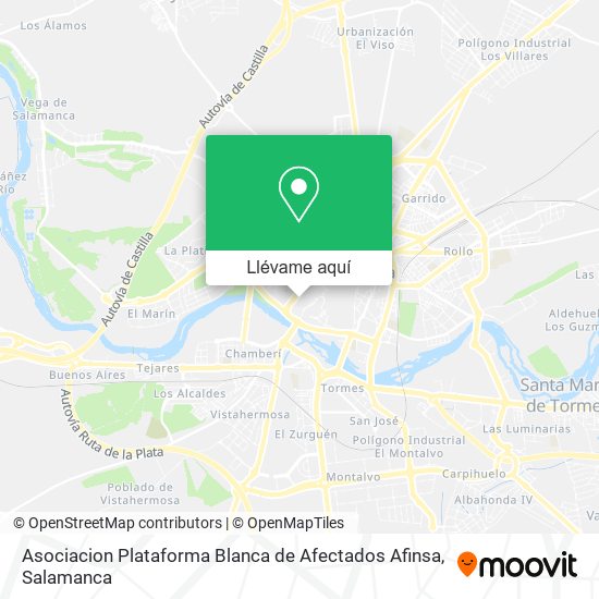 Mapa Asociacion Plataforma Blanca de Afectados Afinsa