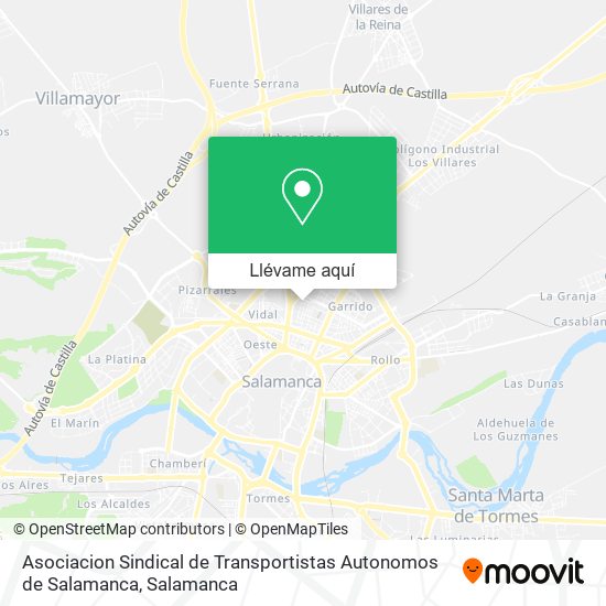 Mapa Asociacion Sindical de Transportistas Autonomos de Salamanca
