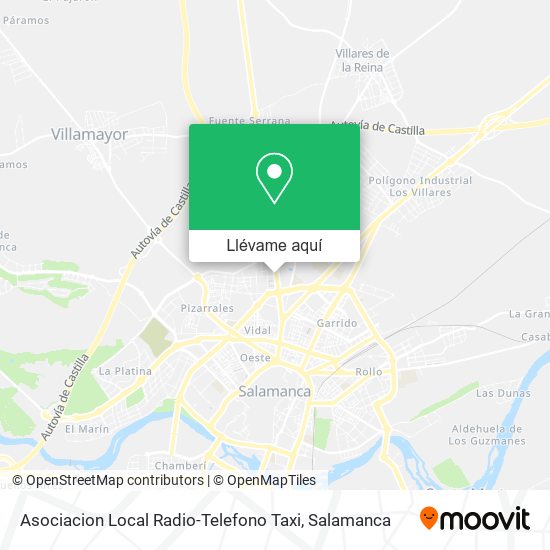 Mapa Asociacion Local Radio-Telefono Taxi