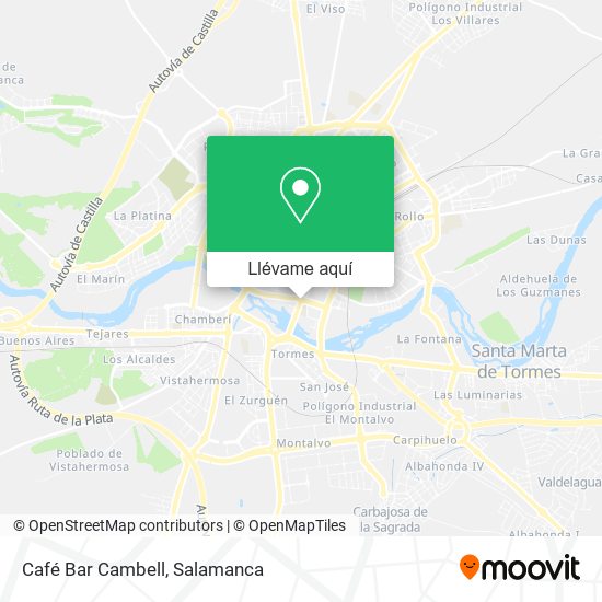 Mapa Café Bar Cambell