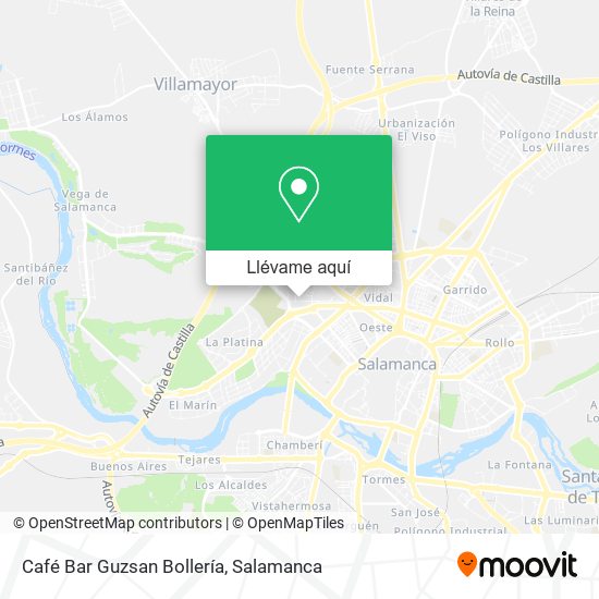 Mapa Café Bar Guzsan Bollería
