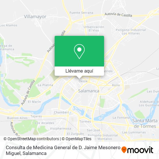 Mapa Consulta de Medicina General de D. Jaime Mesonero Miguel