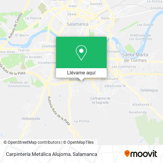 Mapa Carpintería Metálica Alujoma