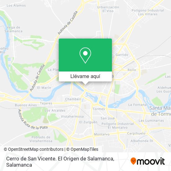 Mapa Cerro de San Vicente. El Origen de Salamanca