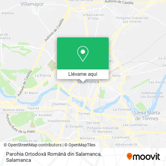 Mapa Parohia Ortodoxă Română din Salamanca