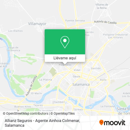 Mapa Allianz Seguros - Agente Ainhoa Colmenar
