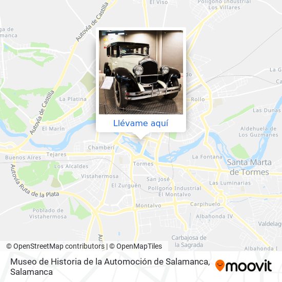 Mapa Museo de Historia de la Automoción de Salamanca