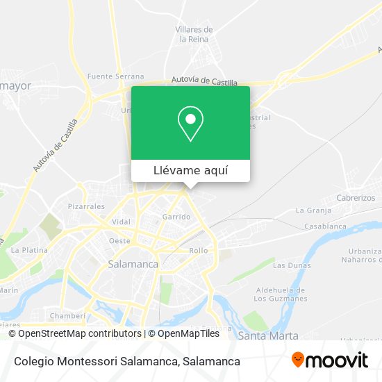 Mapa Colegio Montessori Salamanca