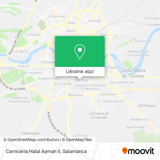 Mapa Carnicería Halal Ayman II