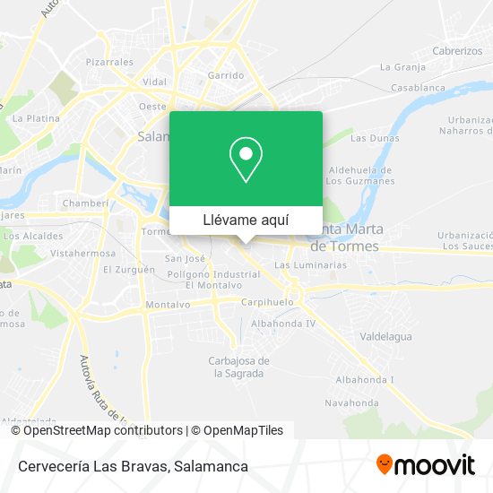 Mapa Cervecería Las Bravas