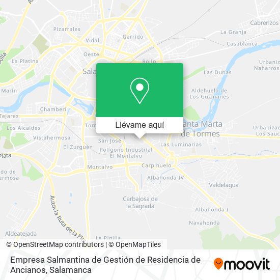 Mapa Empresa Salmantina de Gestión de Residencia de Ancianos