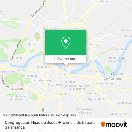 Mapa Congregacion Hijas de Jesús-Provincia de España