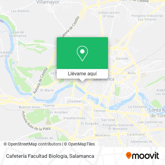 Mapa Cafetería Facultad Biología