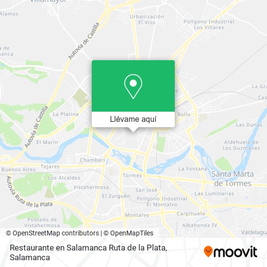 Mapa Restaurante en Salamanca Ruta de la Plata