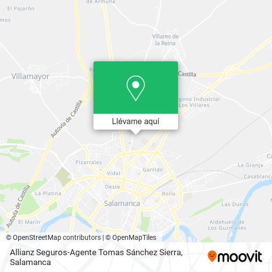 Mapa Allianz Seguros-Agente Tomas Sánchez Sierra