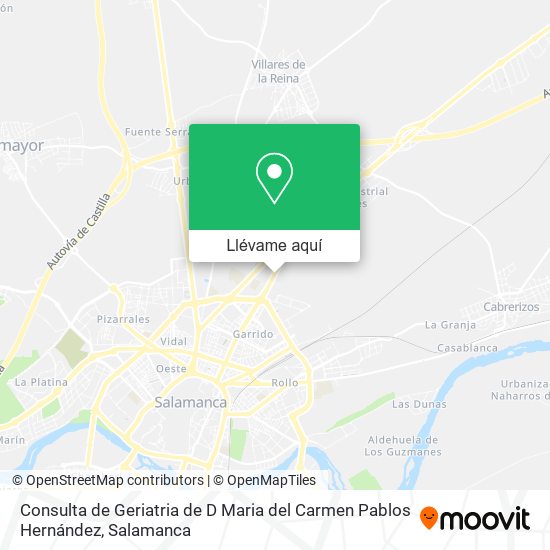 Mapa Consulta de Geriatria de D Maria del Carmen Pablos Hernández