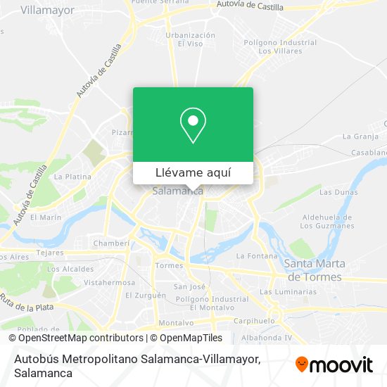 Mapa Autobús Metropolitano Salamanca-Villamayor