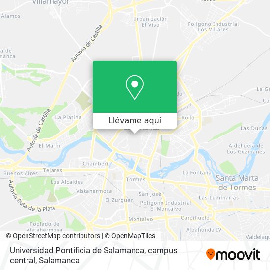 Mapa Universidad Pontificia de Salamanca, campus central