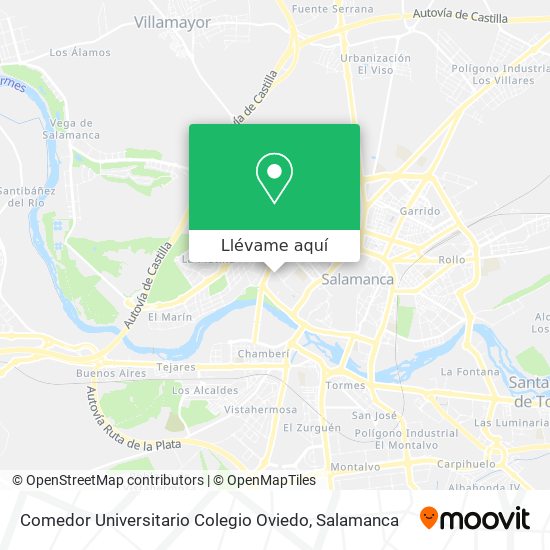 Mapa Comedor Universitario Colegio Oviedo