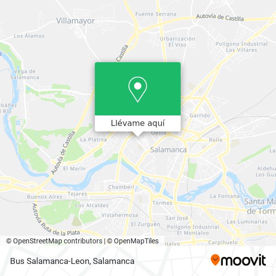 Mapa Bus Salamanca-Leon