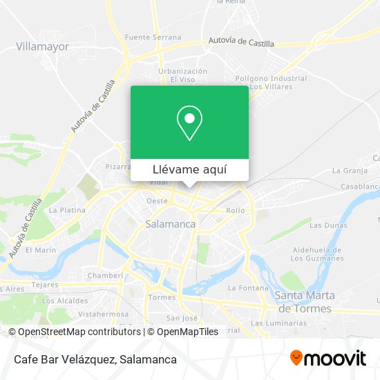 Mapa Cafe Bar Velázquez