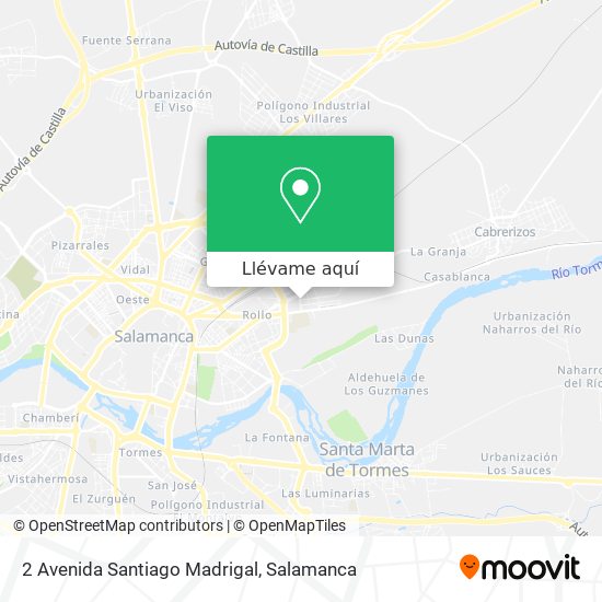 Mapa 2 Avenida Santiago Madrigal