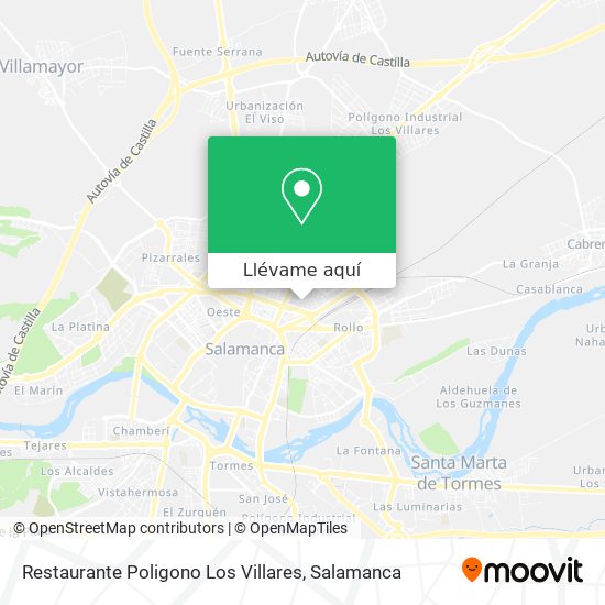 Mapa Restaurante Poligono Los Villares