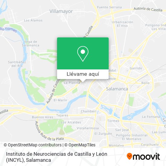 Mapa Instituto de Neurociencias de Castilla y León (INCYL)