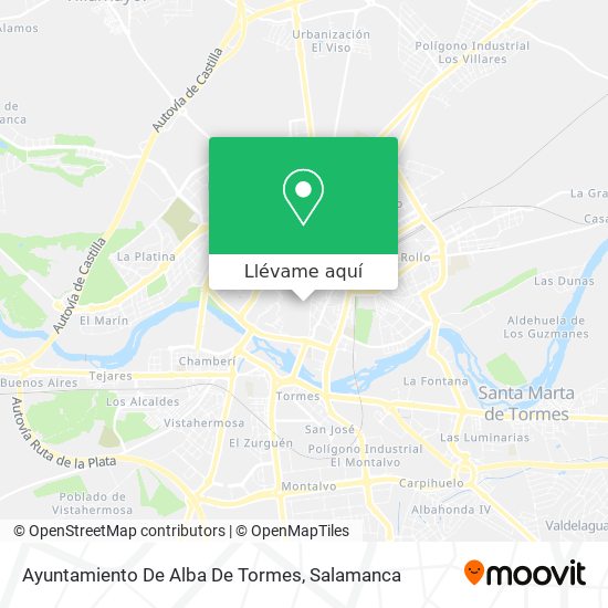Mapa Ayuntamiento De Alba De Tormes