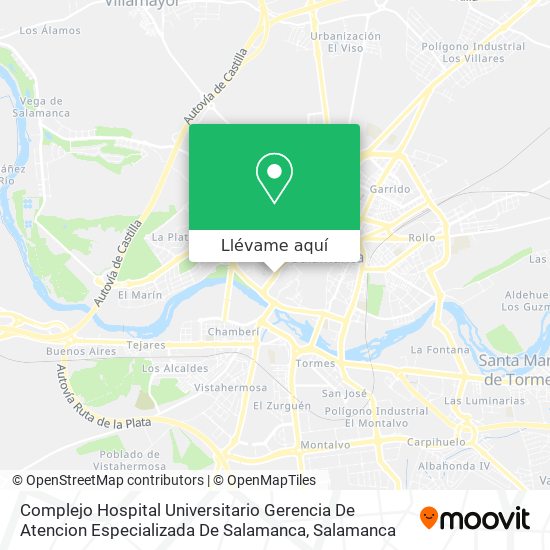 Mapa Complejo Hospital Universitario Gerencia De Atencion Especializada De Salamanca