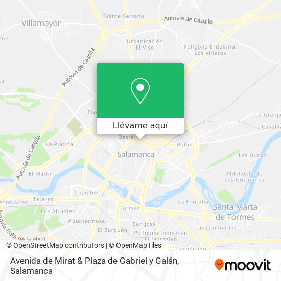 Mapa Avenida de Mirat & Plaza de Gabriel y Galán