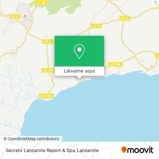 Mapa Secrets Lanzarote Resort & Spa