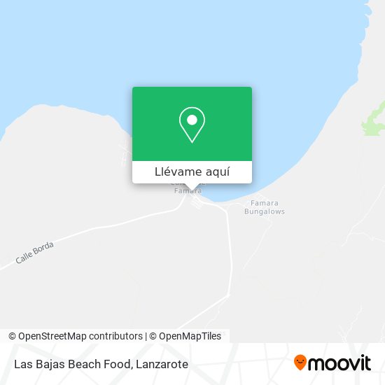 Mapa Las Bajas Beach Food