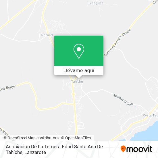 Mapa Asociación De La Tercera Edad Santa Ana De Tahíche