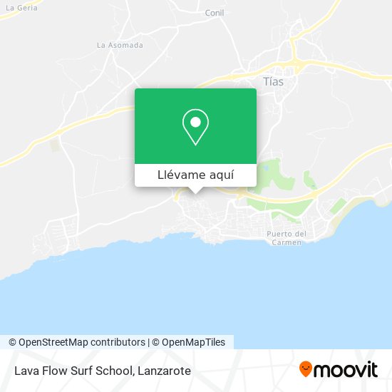 Mapa Lava Flow Surf School