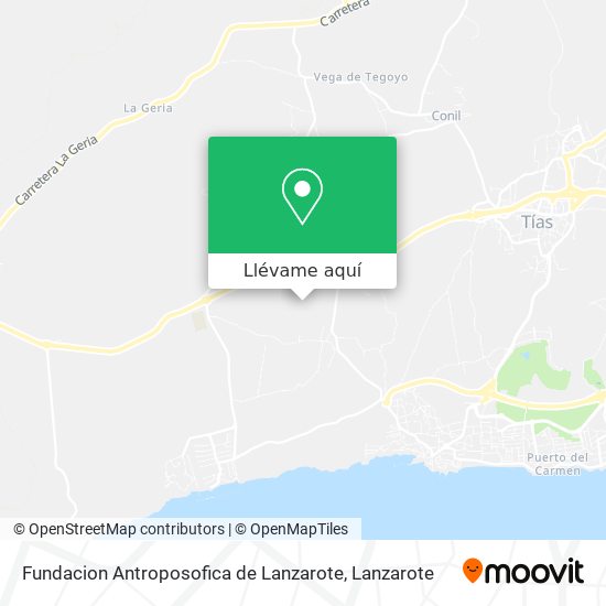 Mapa Fundacion Antroposofica de Lanzarote