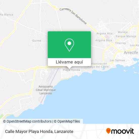 Mapa Calle Mayor Playa Honda